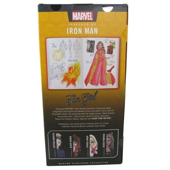 Madame Alexander Collection Marvel Fan Girl Iron Man 13 inch Doll - Picture 5 of 7